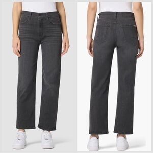 Hudson Jeans Straight Leg Rosalie Ankle Jeans in Charcoal